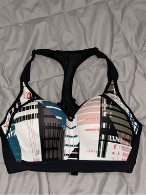 Victoria Sport Geometric Print Sports Bra 32C Multicolor Athletic Activewear